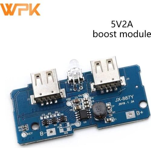 18650 Battery 3.7V To 5V2A Boost Module To Make Power Bank Mobile Power Motherboard Boost Circuit Board 1Pcs