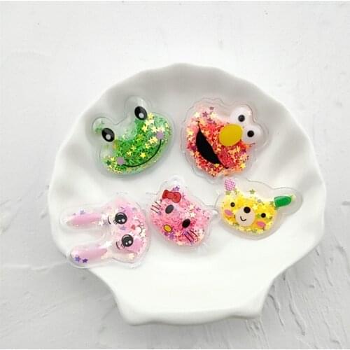 10pcs/lot Transparent Multi style with shiny star Flowing Patches Appliques for Children DIY Hair Clip Accessories