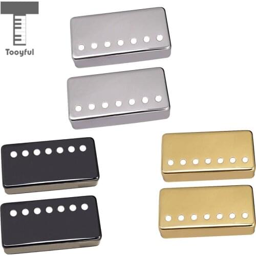 Tooyful 2pcs Brass Humbucker Pickup Covers for 7 String LP Electric Guitar Parts