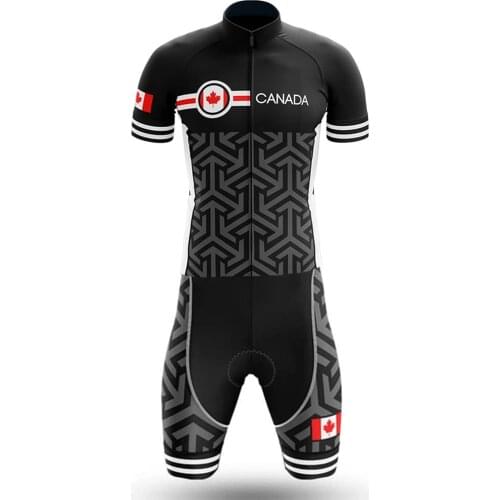 2020 laser cut Canada spandex cycling skinsuit tight piece bicycle jumpsuit Triathlon suit quick dry roupas ciclismo masculino