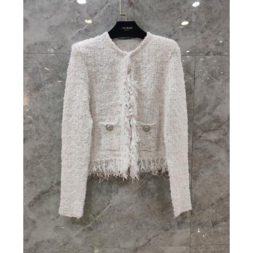 2021FW Autumn Luxury New Women Tassel High Quality Jacket Female Fashion Chic Coat Overcoat 2 Color Ddxgz2 8.28