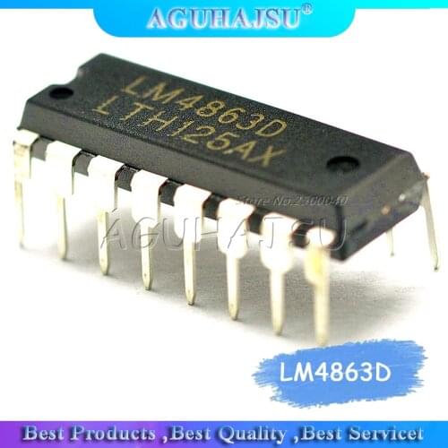 5PCS/lot LM4863D DIP16 LM4863 4863 New original free shipping fast delivery