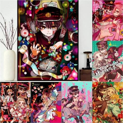 5D DIY Diamond Painting Jibaku Shounen Hanako-kun Anime Poster Full Round Diamond Embroidery Cross Stitch Diamond Mosaic