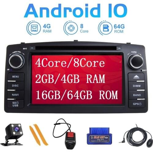 Car Multimedia Player Android 10 For Toyota Corolla E120 BYD F3 Car GPS Radio Stereo Player