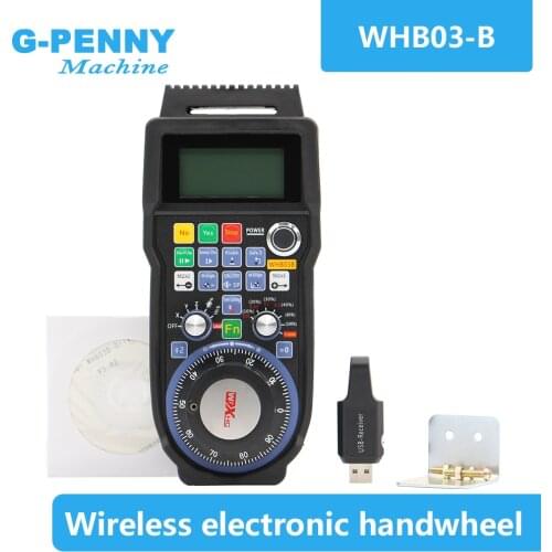 Free Shipping! NC Studio Pendant MPG CNC Handwheel wireless type 3 Axis Handwheel Manual USB Receiver 40 m distance WHB03B