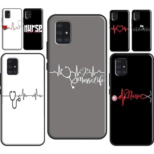 Nurse Heartbeat For Samsung A72 A52 A32 A12 A02S A20e A21S A10 A40 A50 A70 A11 A31 A41 A71 A51 Phone Case