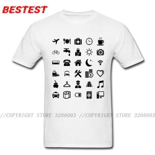 T-shirt Black White T-shirts Mens Tshirt Mini Basic Icon Tops Model Travel Tshirts Emoticon Help Man Cartoon Clothes Custom