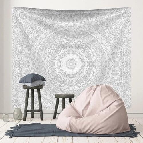 Indian Mandala Print Tapestry Wall Hanging Beach Throw Rug Blanket Camping Tent Travel Mattress Bohemian Sleeping Pad Tapestries