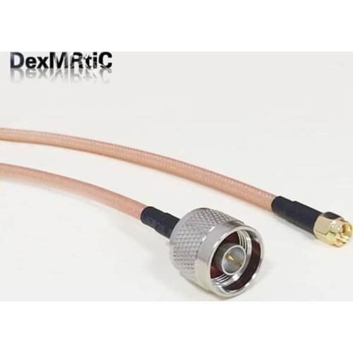 Wireless modem cable SMA Male Plug Switch N Male Pigtail adapter RG142 50CM 20" low loss
