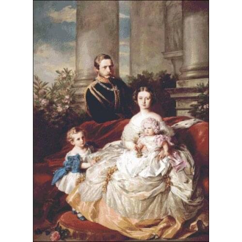 People Oil Painting Noble Princess Needlework Crafts 14CT Unprinted Embroidery DIY Quality Cross Stitch Kits Handmade Arts