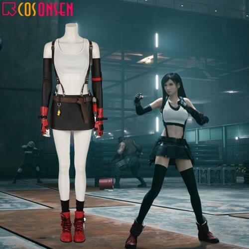 Final Fantasy VII Cosplay Tifa Lockhart Costume Anime Game FF7 Adult Women Halloween Christmas Outfit COSPLAYONSEN