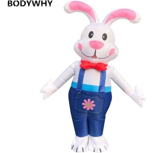 Cute Rabbit Inflatable Suit Anime Cosplay for The Annual Show Mascot Costume Stage Performance Clothing Outdoor Decorations