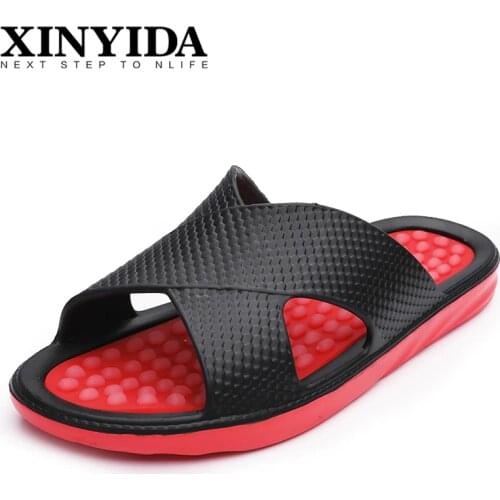 Summer Multicolor Men Slippers Slip On Breathable Casual Sandals Fashion Lightly Cool Beach Shoes Bathroom Mens Shoes Size 39-49