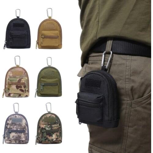 1pcs 1000d Nylon Coin Purse Hiking Camping Hunting Little Mini Wallet Coin Change Pouch Keys Pocket