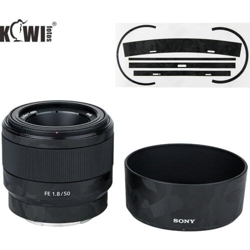 Anti-Scratch Camera lens Skin Film Kit for Sony FE 50mm F1.8 (SEL50F18F) Lens & ALC-SH146 Lens Hood 3M Sticker Protector