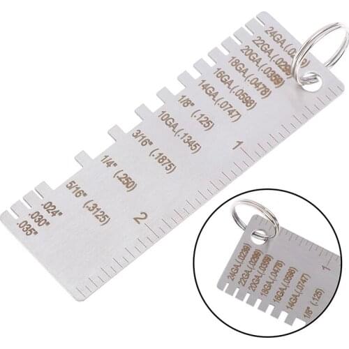 Portable Welder Ruler Wire Gauge Measuring Tools Stainless Steel Metal Sheet Thickness Gauge Welding Soldering Inspection Tools