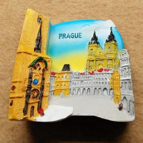 Prague, Czech Republic Travel resin refrigerator stickers
