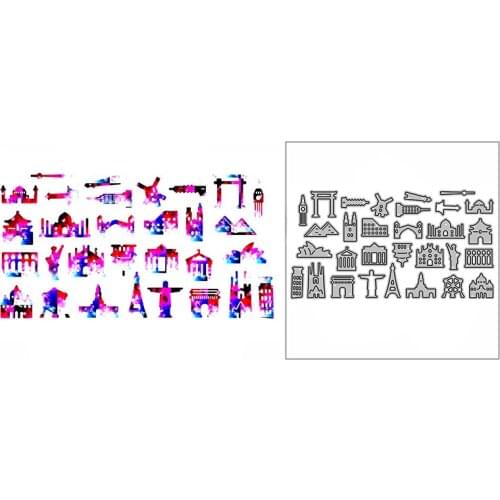 New Iron Tower Church Building Craft Embossing Mold 2021 Metal Cutting Dies for DIY Decorative Scrapbooking Album Card Making