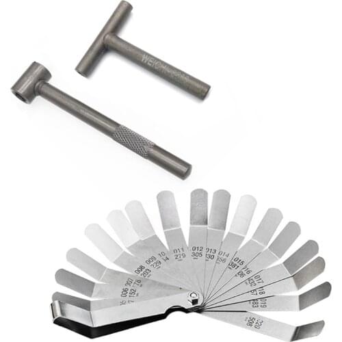 Valve Clearance Adjustment 16-piece Feeler Gauge Clearance Thickness Gauge Metric And Inch Motorcycle Valve Adjustment Tool Set