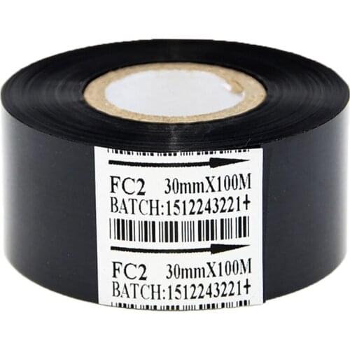 Thermal Ribbon of Ribbon Printing Machine 30*100m Date Code Printer Accessory Black 30mm Width for DY-8 HP-241B Free Shipping