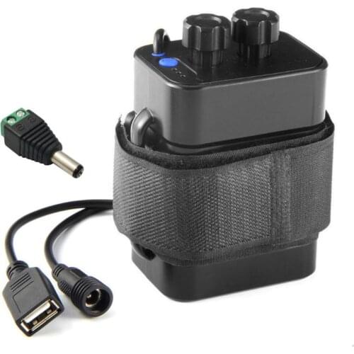 Waterproof DIY 6x 18650 Battery Case Box Cover with 12V DC and USB Power Supply for Bike LED Light Cell Phone Router