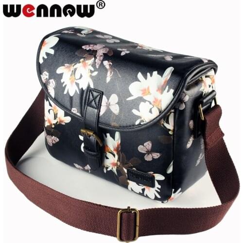 Wennew Waterproof PU Leather Photo Case Camera Bag for Canon EOS R M50 M6 M5 M100 M200 PowerShot SX70 G1 X Mark III SX540 HS