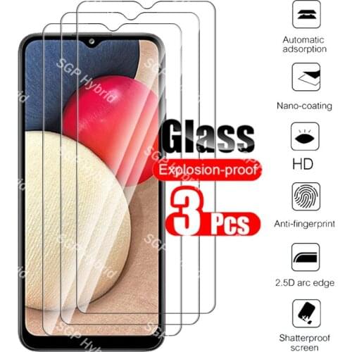 For samsung a02s case 3pcs tempered glass for samsung galaxy a02s a 02s a025f protective glass phone cover samsun sansung glass