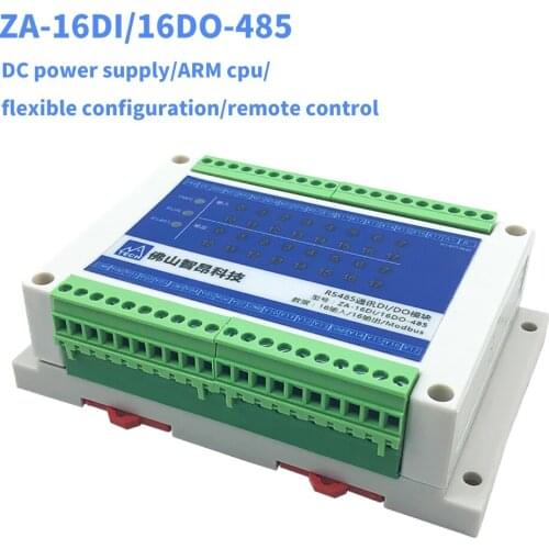 ZhiAng 16-channel in and 16-channel out Modbus digital quantity module RS485 port protocol DI/DO remote extension isolation