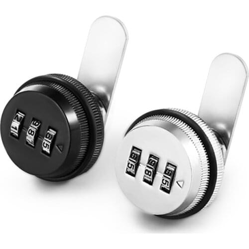 1PC 3-Digit Smart Cam Lock Alloy Code Combination Keyless Post Mail Box Cabinet Zinc Alloy Password Lock Door Security Hardware