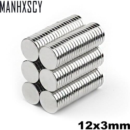 1000pcs Neodymium N35 Dia 12mm X 3mm Strong Magnets Tiny Disc NdFeB Rare Earth For Crafts Models Fridge Sticking magnet 12x3mm