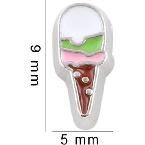 20Pcs/lot Ice Cream Floating Charms Hand-made DIY for Glass Lockets