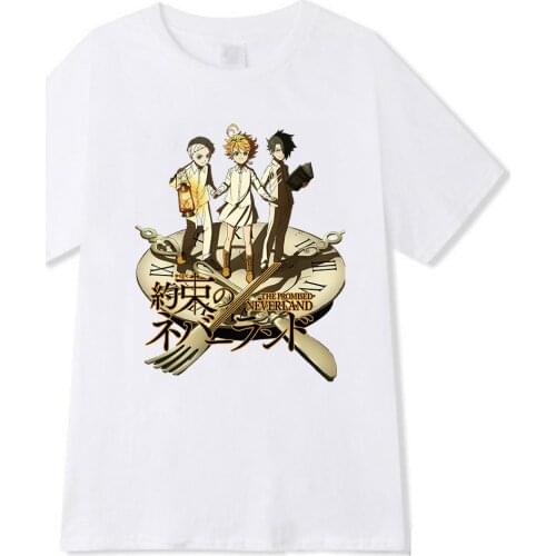 2021 Anime The Promised Neverland T Shirt Creative Graphic Tops Japanese Harajuku Style Tees Mens Summer Cool Streetwear Unisex