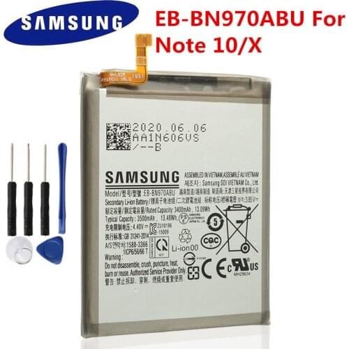 SAMSUNG Original Replacement Phone Battery EB-BN970ABU For Samsung GALAXY Note 10 Note X Note10 Authentic Phone Battery 3500mAh