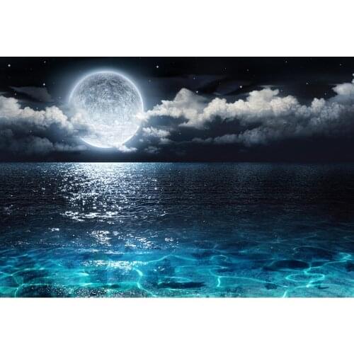 100% Full Square/Round Drill 5D DIY Diamond Painting "Moon Sea Landscape" Diamond Embroidery Cross Stitch 3D Decor