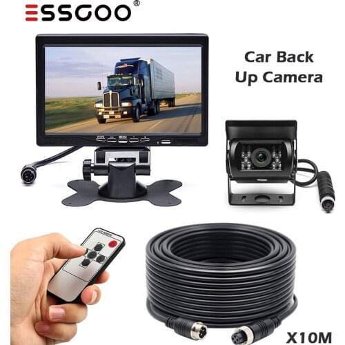 7" Car monitor TFT Reversing Camera 4 Pin 12V / 24V + Reversing Kit for Truck Bus Van Parking Backup Display Rearview Camera