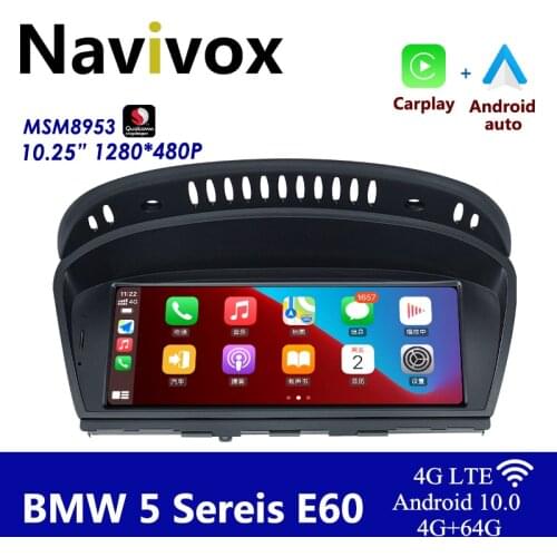 Navivox Qualcomm Car Android Head Unit For BMW Series3 5 E60 E61 E63 E64 M6 E90 E91 E92 Rear Camera IOS Iphone Android Auto
