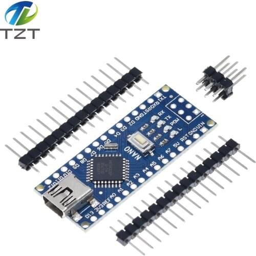 Free shipping ! 5PCS Nano 3.0 controller compatible for Arduino nano CH340 USB driver NO CABLE nano v3.0