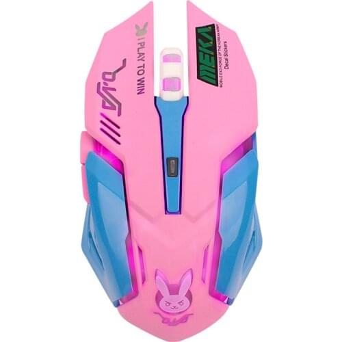 Wireless Gaming Mouse 6 Button 2400DPI Adjustable LED Backlight Gamer Mice Rechargeable Ergonomic Computer Mouse For PC Laptop