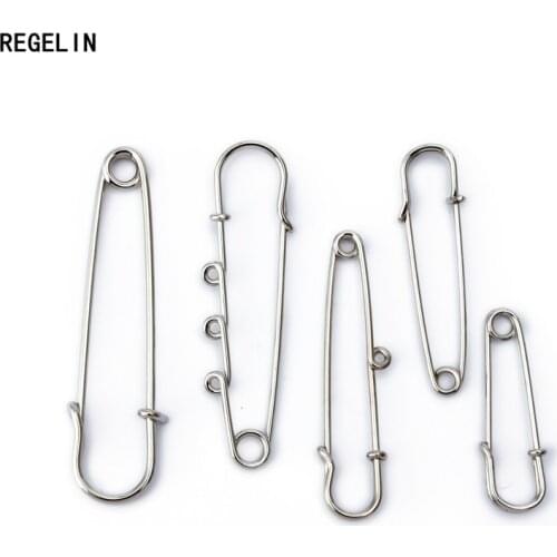 REGELIN 10pcs Safety Pins Brooch Large Long Metal Wedding Brooch Safety Needles for Women DIY Jewelry Making Findings Wholesale