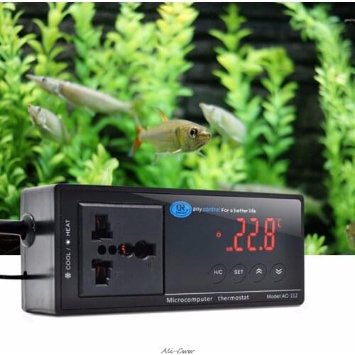 220V Digital LED Display Temperature Controller Thermostat For Aquarium Reptile Temperature Control Products UK/EU/US Plug
