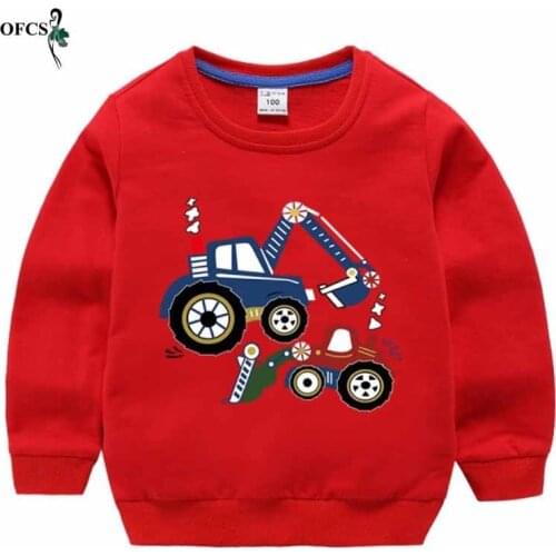 Childrens Sweater Baby Boys Cartoon Printed Pullover T Shirt Girls Casual Long Sleeve Cotton Tops Child Sport Knitwear Clothes