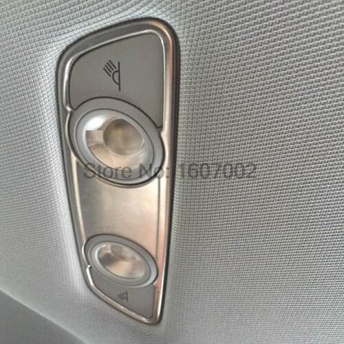 For Audi A4L 2017 Rear reading light lamp Cover Frame Trim Stainless steel strip 3D stickers car styling