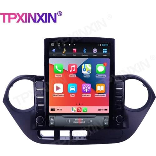 For Hyundai I10 2013-2016 Touch Screen 4+128G Android 10.0 GPS IPS Car Multimedia Tesla Player Headunit Audio Radio Navigtion