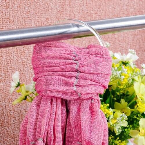 Home Clothes Rack Organizer Scarf Hanger Organizer Belt Tie Circles Hole Rack Plastic Hook Design