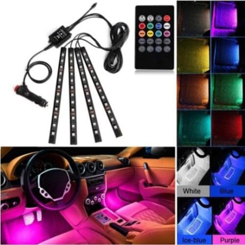 Car Interior Foot Six Music Sensitive 12 Leds Led