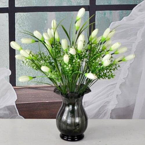 12 heads Simulation Tulip Flower Artificial Silk Magnolia Garden Greening Photography Interior Decoration