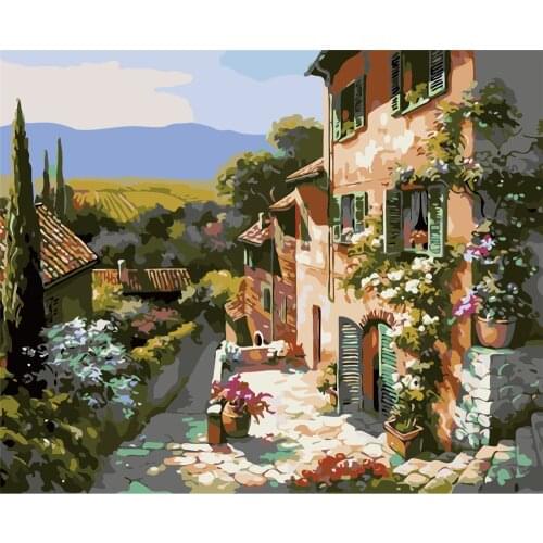 Signorina True Painting By Numbers For Adults Heart Balloon Landscape Diy Oil Paints Handpainted Home Decoration Wall Artcraft