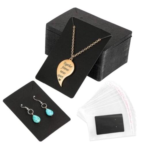 50 Set Earring Cards Earring Display Cards with Self-Sealing Bags for Stud Earrings Dangle Earring Holder Card for Selling
