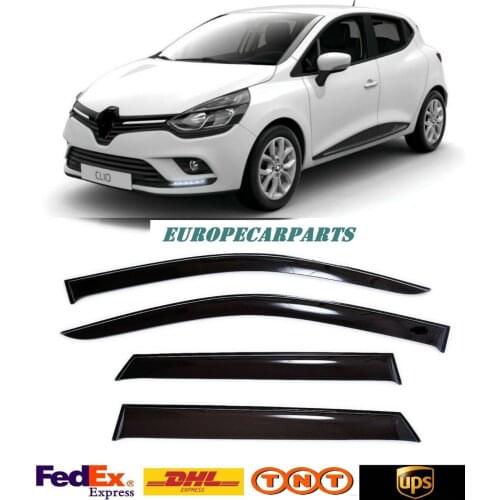 For Renault Clio 4 Hb 2012-2018 Window Visors Side Sun Rain Guard Vent Deflectors 4 pieces