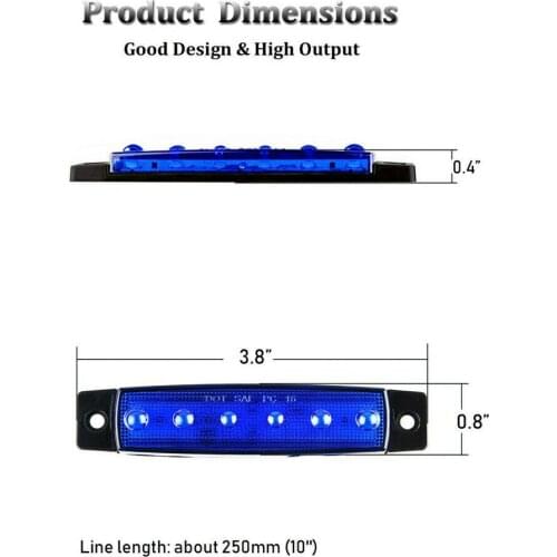 Stern Courtesy Light Transom Lights Blue Boat Cabin Deck LED Lamp PC Lens